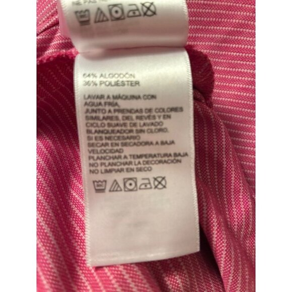 NWT Tommy Bahama Polo Men's XL Very Berry Pink Short Sleeve Stripes - Picture 9 of 10